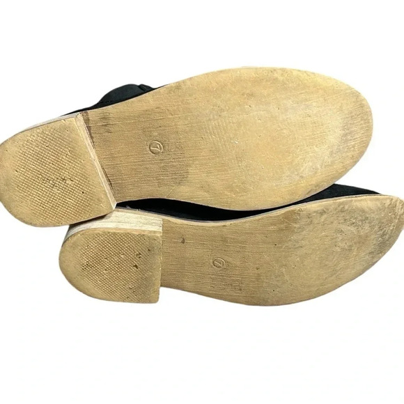 Seven 7 ankle booties, women size 7. Suede feel ,black ,tan sole,great condition - Picture 8 of 16